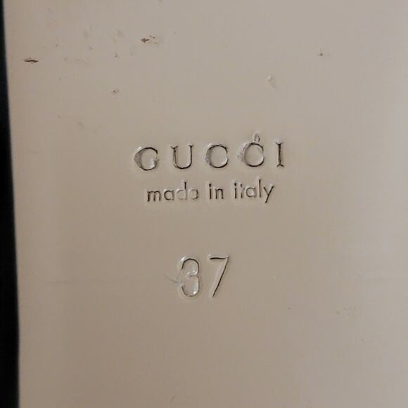 Gucci Bee Star Black Leather Horsebit Princetown Loafers Slides Flats Mules 7 37 - Picture 12 of 12
